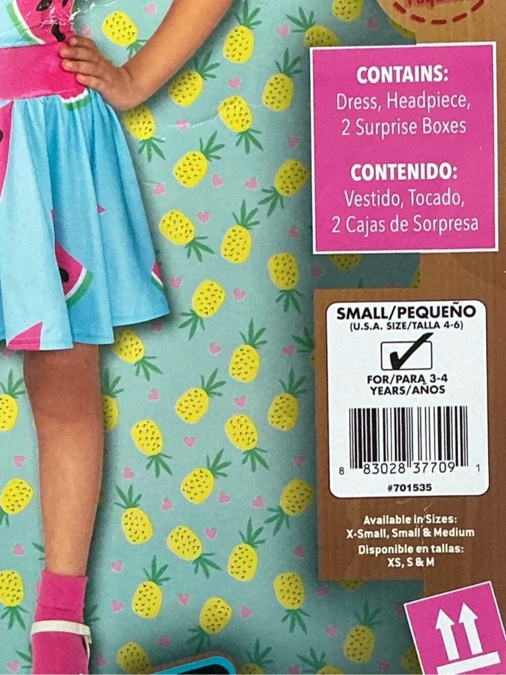 Rubies Boxy Girl Costume Dress Fashion Doll Brooklyn Dress Up NEW Girl Small 4-6 - Picture 5 of 7